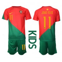 Koszulka piłkarska Portugalia Joao Felix #11 Strój Domowy dla dzieci MŚ 2022 tanio Krótki Rękaw (+ Krótkie spodenki)